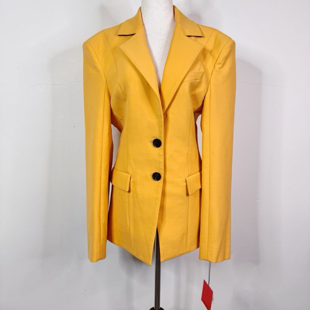 Kwaidan Editions Yellow Wool Blend Tailored Blazer Jacket IT 38 NWT Avant Garde